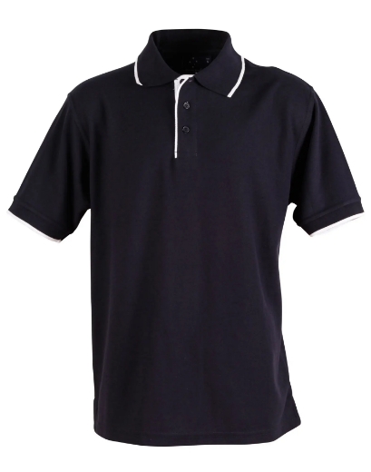 Picture of Winning Spirit, Mens S/L Pique Polo Contrast